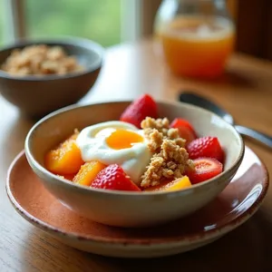 Tazón de fruta y granola
