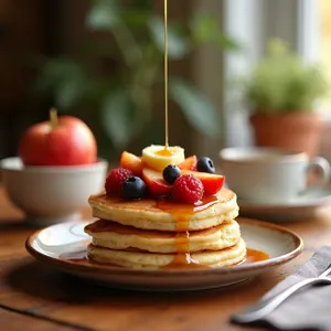 Hot cakes con fruta
