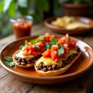 Molletes gratinados
