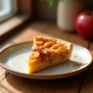 Rebanada de tarta de manzana